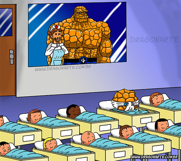 Художник вообразил, как выглядели бы дети супергероев и результат не может быть забавнее как выглядели бы дети супергероев, Эдуардо Лукас Нассименто, Eduardo Lucas Nascimento