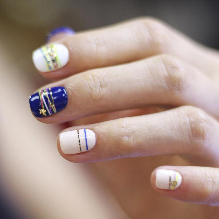 модный маникюр этого сезона, геометрический маникюр 