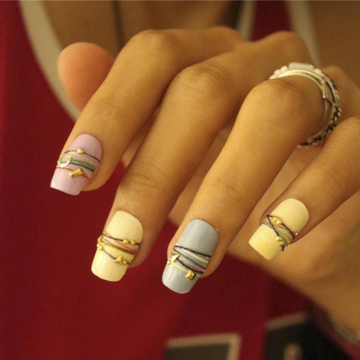 модный маникюр этого сезона, геометрический маникюр 