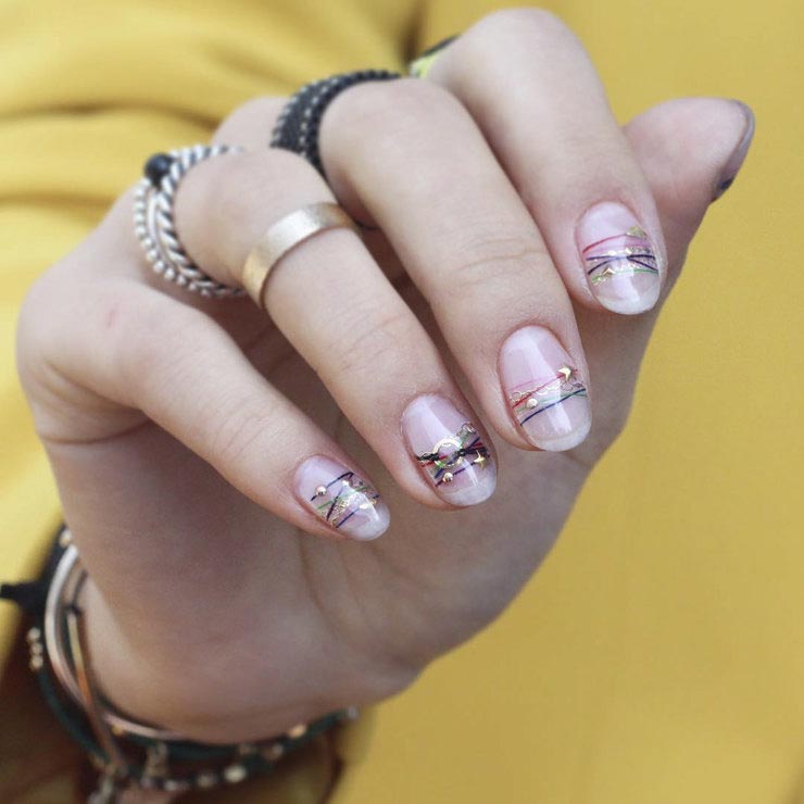 модный маникюр этого сезона, геометрический маникюр 