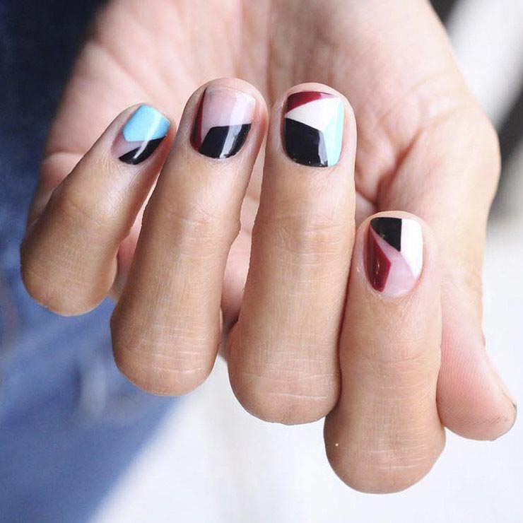 модный маникюр этого сезона, геометрический маникюр 