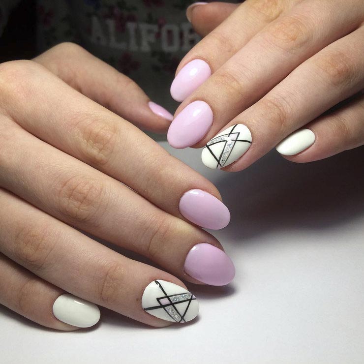 модный маникюр этого сезона, геометрический маникюр 
