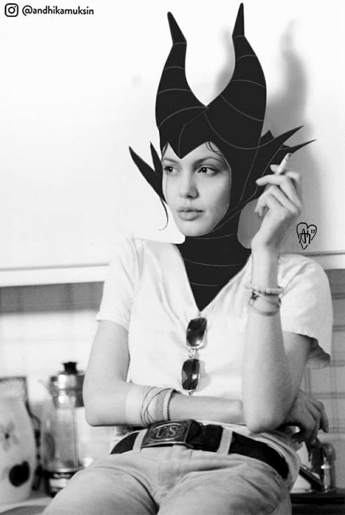 Художник добавил персонажей Диснея на фотографии знаменитостей, Андхика Муксин, Andhika Muksin