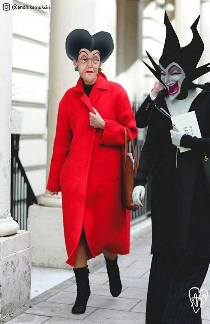 Художник добавил персонажей Диснея на фотографии знаменитостей, Андхика Муксин, Andhika Muksin