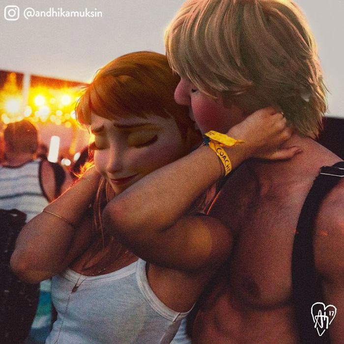 Художник добавил персонажей Диснея на фотографии знаменитостей, Андхика Муксин, Andhika Muksin