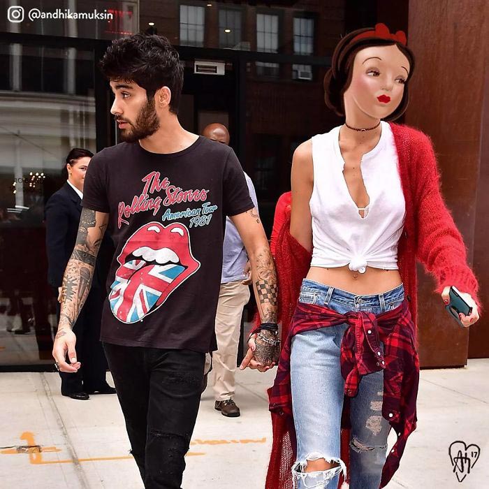 Художник добавил персонажей Диснея на фотографии знаменитостей, Андхика Муксин, Andhika Muksin