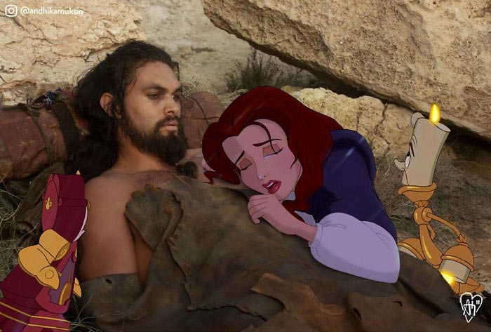 Художник добавил персонажей Диснея на фотографии знаменитостей, Андхика Муксин, Andhika Muksin