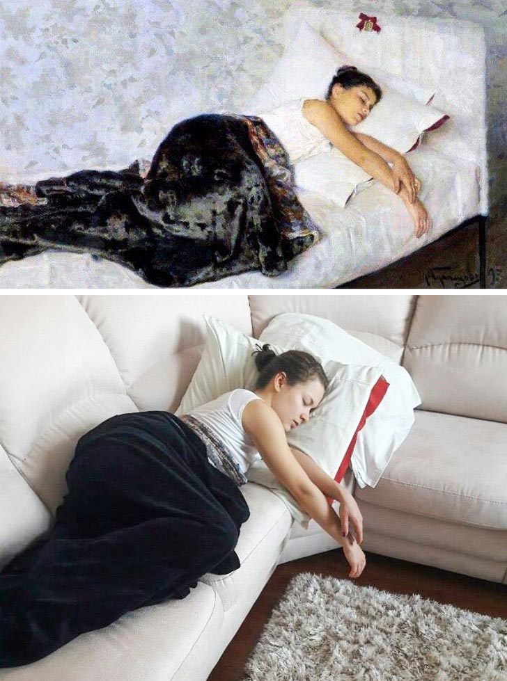 Сфоткай типа Рембранд, люди пародируют известные картины