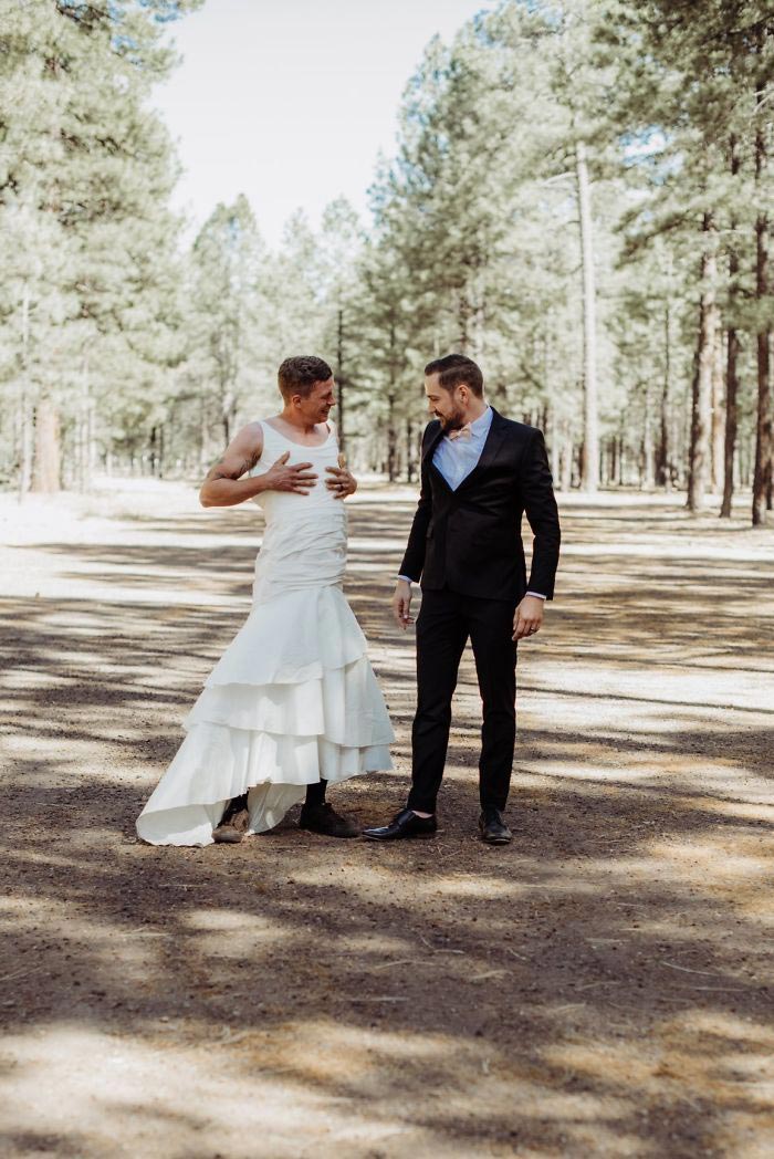 невеста разыграла жениха, розыгрыш для жениха, невеста подменила себя братом, подмена невесты, первая встреча жениха и невесты