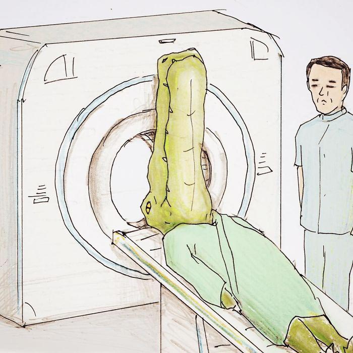 повседневные проблемы крокодилов, что если бы крокодилы жили среди людей, иллюстратор Кейго, Keigo