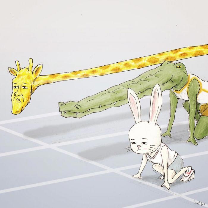 повседневные проблемы крокодилов, что если бы крокодилы жили среди людей, иллюстратор Кейго, Keigo