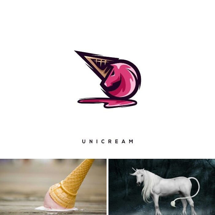 дизайнер объединяет маловероятные пары чтобы создать крутые логотипы,  Рэнди Кемикс, Randy Cemix