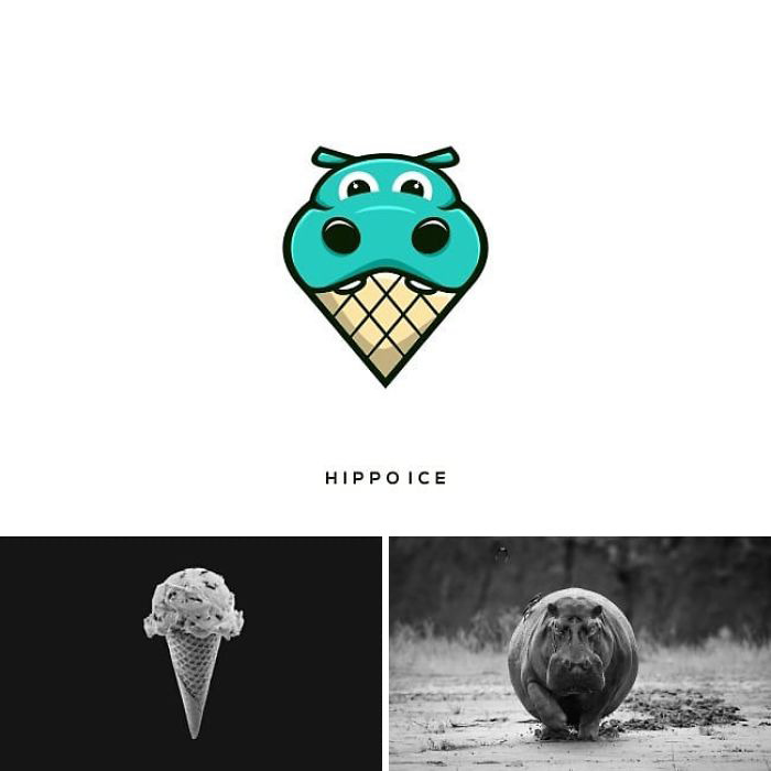 дизайнер объединяет маловероятные пары чтобы создать крутые логотипы,  Рэнди Кемикс, Randy Cemix