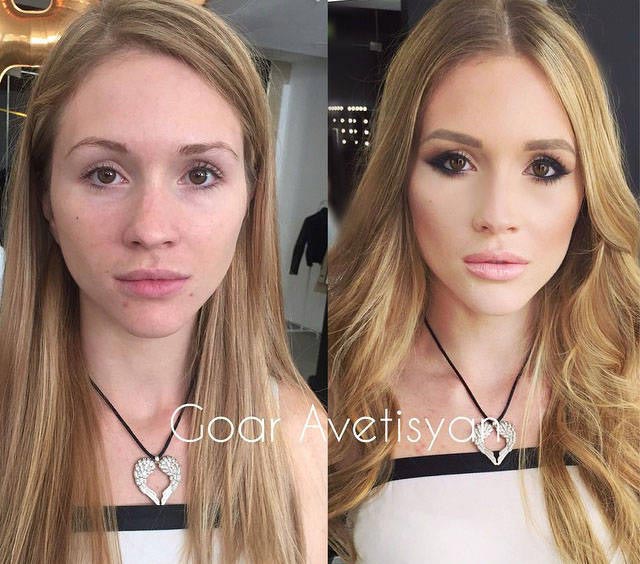 Гоар Аветисян, макияж до и после, работы визажиста, девушки макияж до и после