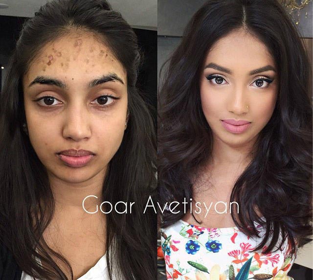 Гоар Аветисян, макияж до и после, работы визажиста, девушки макияж до и после
