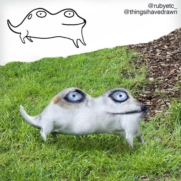 Отец оживляет рисунки своего сына, и результат настолько же смешной, насколько и страшный Отец оживляет рисунки своего сына, отец оживляет рисунки своего сына Дома при помощи фотошопа