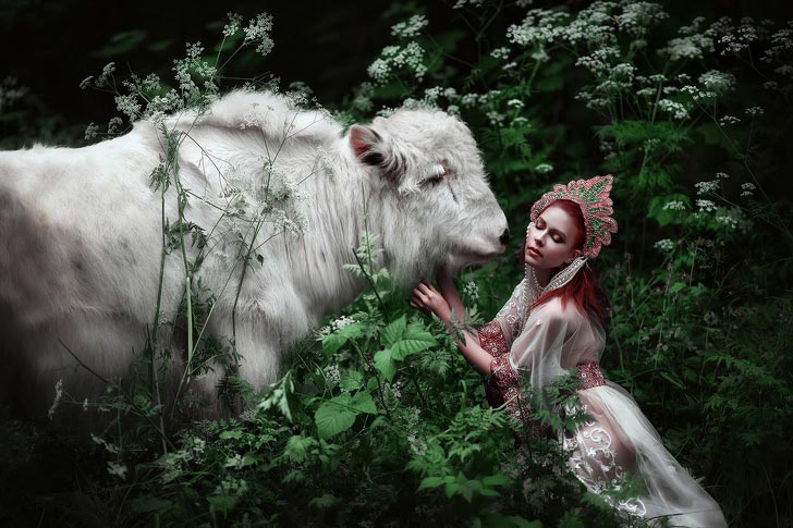 российский фотограф заставляет по-новому взглянуть на принцесс из русских сказок,  Мария Липина