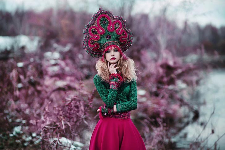 российский фотограф заставляет по-новому взглянуть на принцесс из русских сказок,  Мария Липина