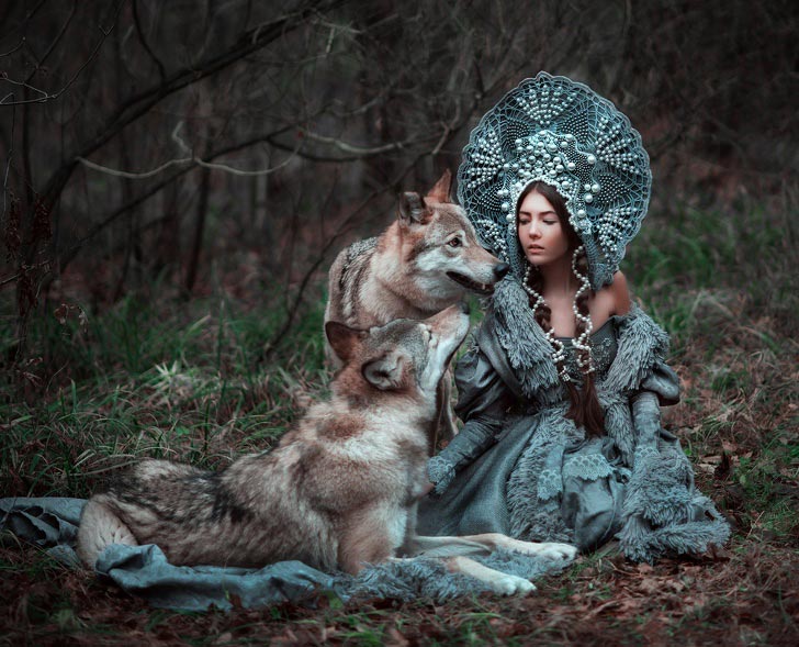 российский фотограф заставляет по-новому взглянуть на принцесс из русских сказок,  Мария Липина