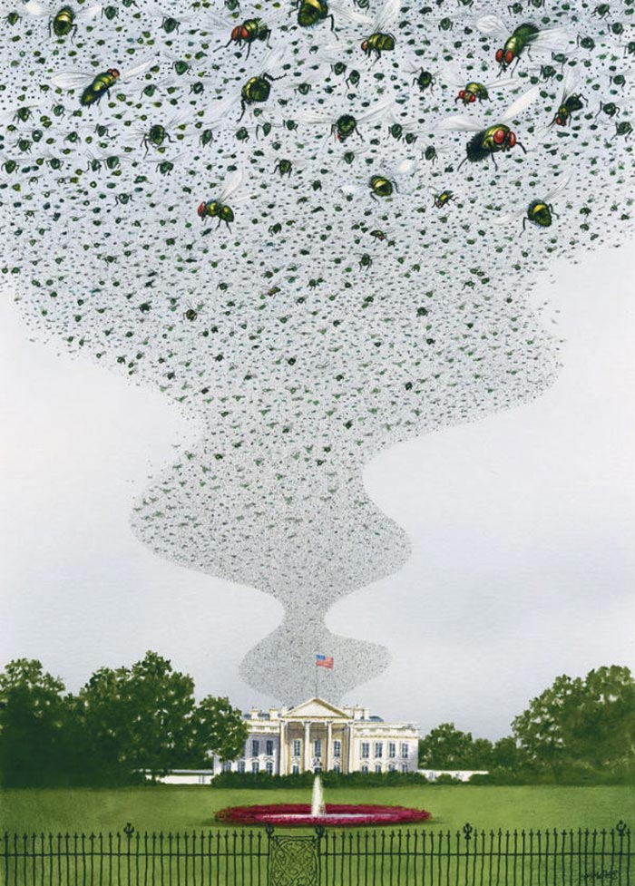 сатирические иллюстрации жестоко честные иллюстрации, Герхард Хадерер