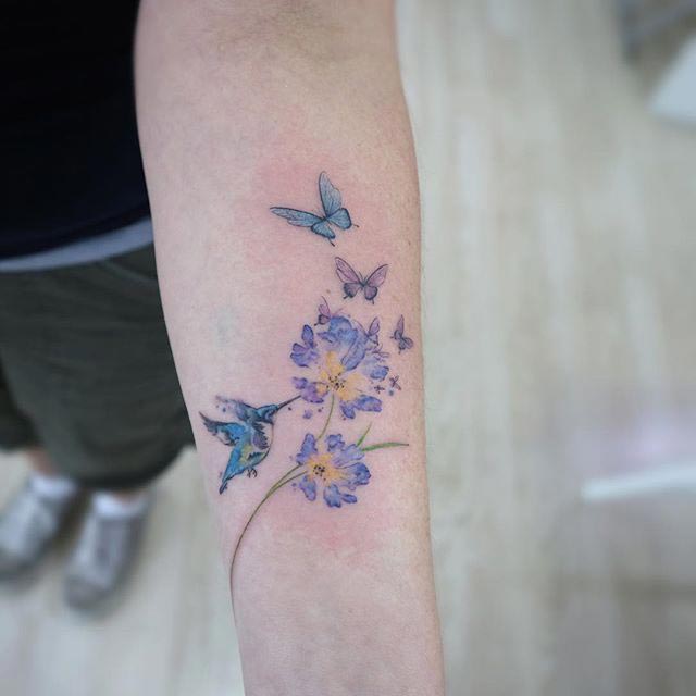 весенние татуировки, татуировки весна, татуировки с цветами, цветы тату