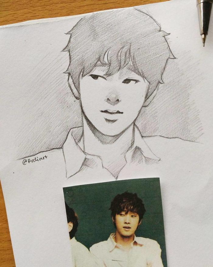  иллюстратор нарисовал настоящих людей как мультяшек, иллюстратор нарисовал настоящих людей как персонажей аниме, иллюстратор руди 