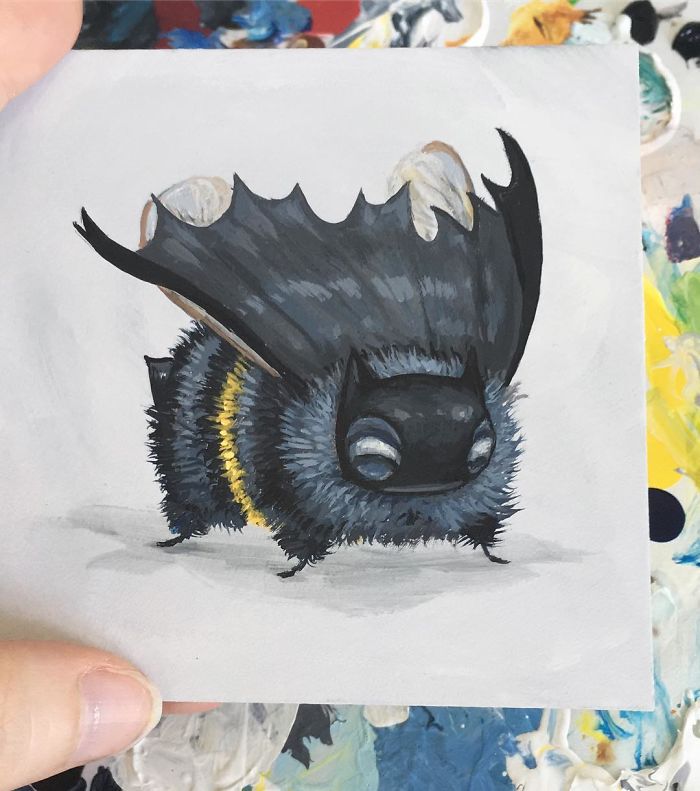 Художница изображает персонажей фильмов в виде пчёл, Камилла д’Эррико, Camilla d'Errico