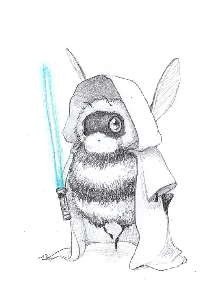 Художница изображает персонажей фильмов в виде пчёл, Камилла д’Эррико, Camilla d'Errico