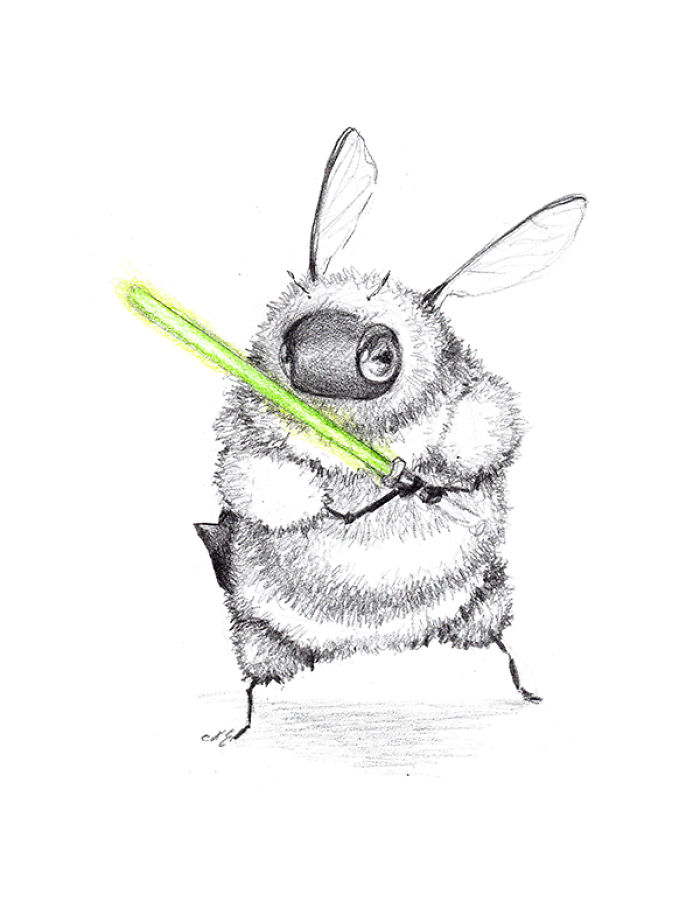 Художница изображает персонажей фильмов в виде пчёл, Камилла д’Эррико, Camilla d'Errico