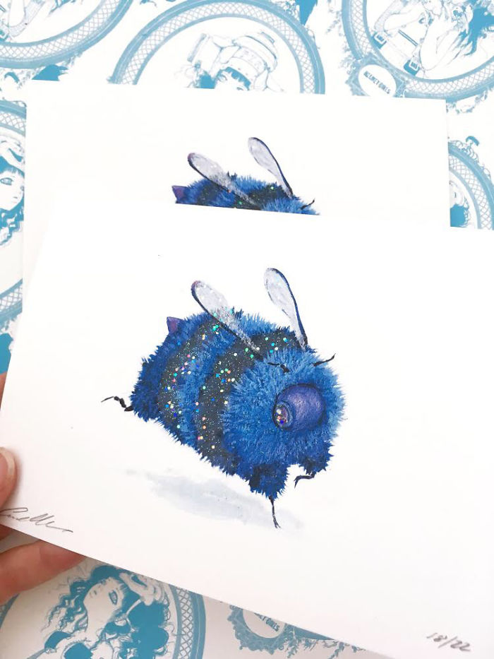 Художница изображает персонажей фильмов в виде пчёл, Камилла д’Эррико, Camilla d'Errico