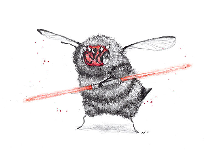 Художница изображает персонажей фильмов в виде пчёл, Камилла д’Эррико, Camilla d'Errico