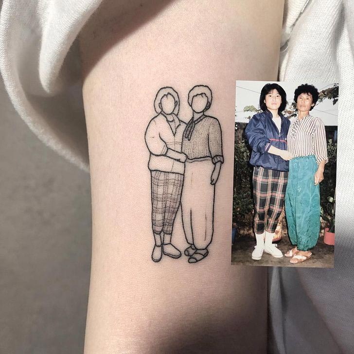 Этот мастер из Сеула делает минималистичные татуировки, Dogy