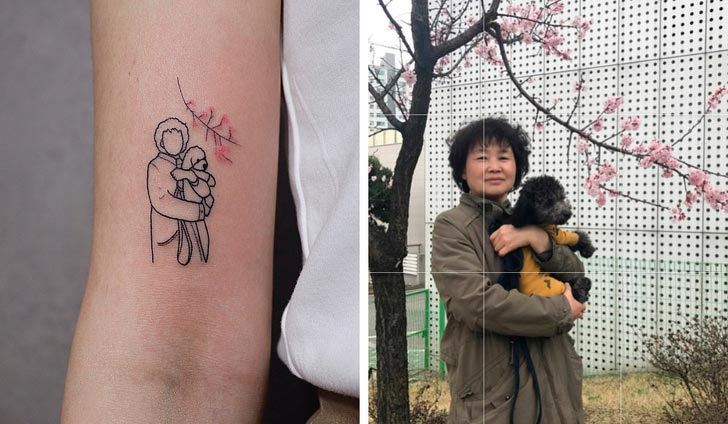 Этот мастер из Сеула делает минималистичные татуировки, Dogy