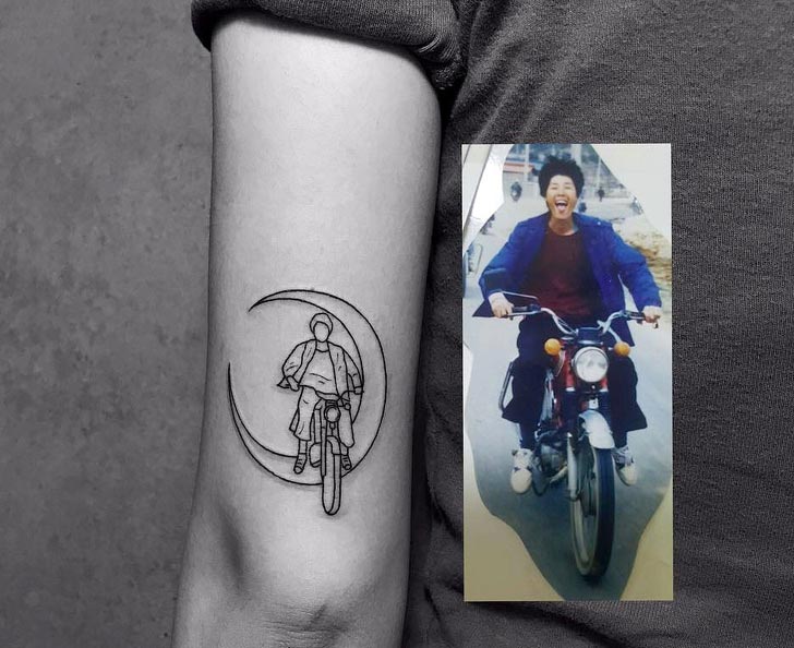 Этот мастер из Сеула делает минималистичные татуировки, Dogy