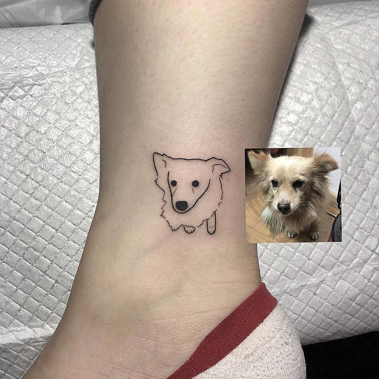 Этот мастер из Сеула делает минималистичные татуировки, Dogy