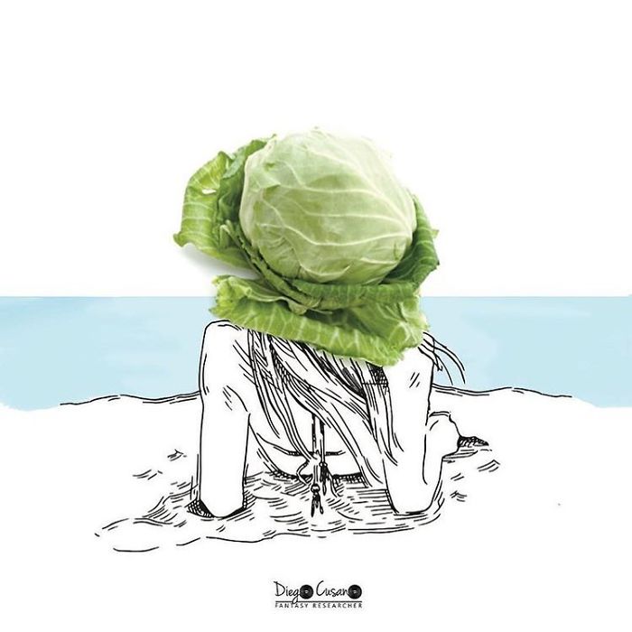 Художник превращает обычные предметы в умные иллюстрации, Диего Кусано, Diego Cusano