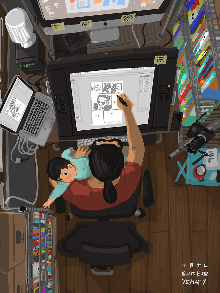 Одинокий отец показывает что значит воспитывать ребёнка в одиночку, 