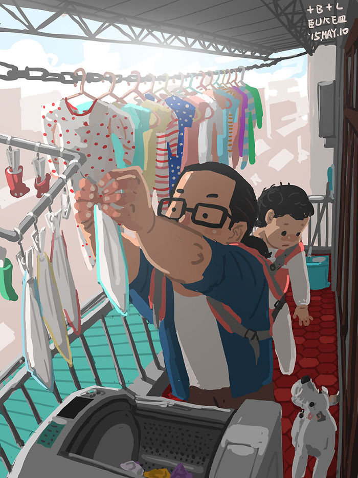 Одинокий отец показывает что значит воспитывать ребёнка в одиночку, 