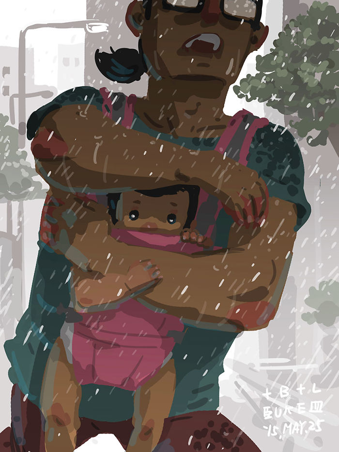 Одинокий отец показывает что значит воспитывать ребёнка в одиночку, 