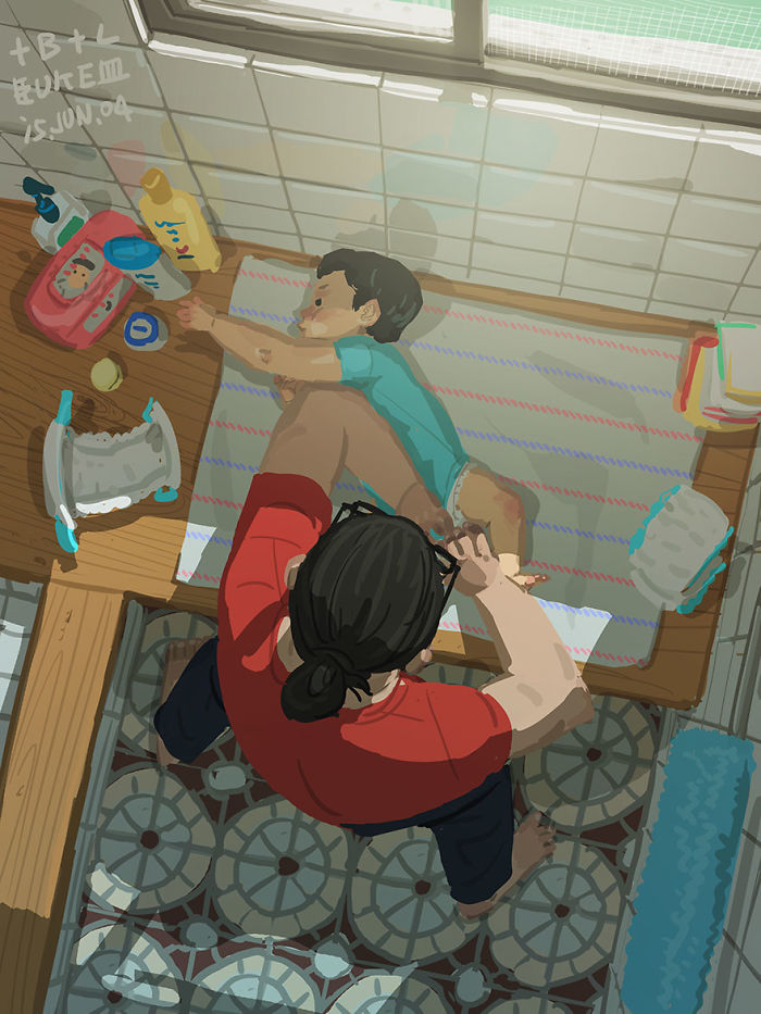 Одинокий отец показывает что значит воспитывать ребёнка в одиночку, 