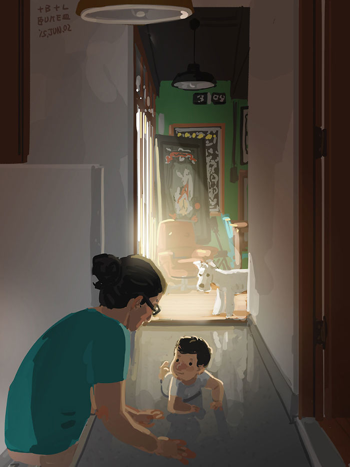 Одинокий отец показывает что значит воспитывать ребёнка в одиночку, 