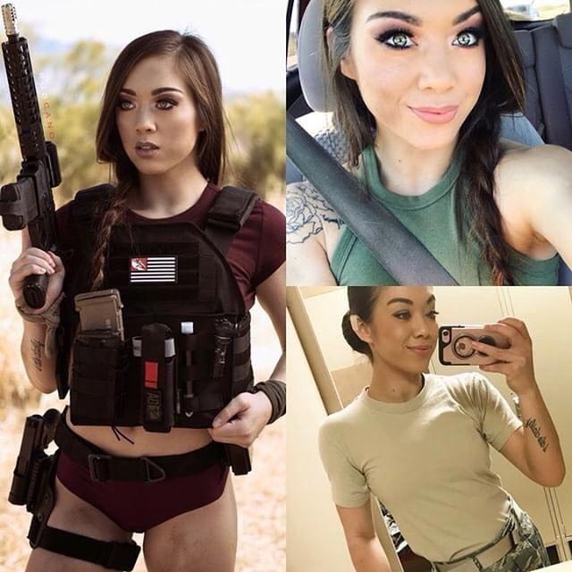 Эротические фото девушек в военной форме
