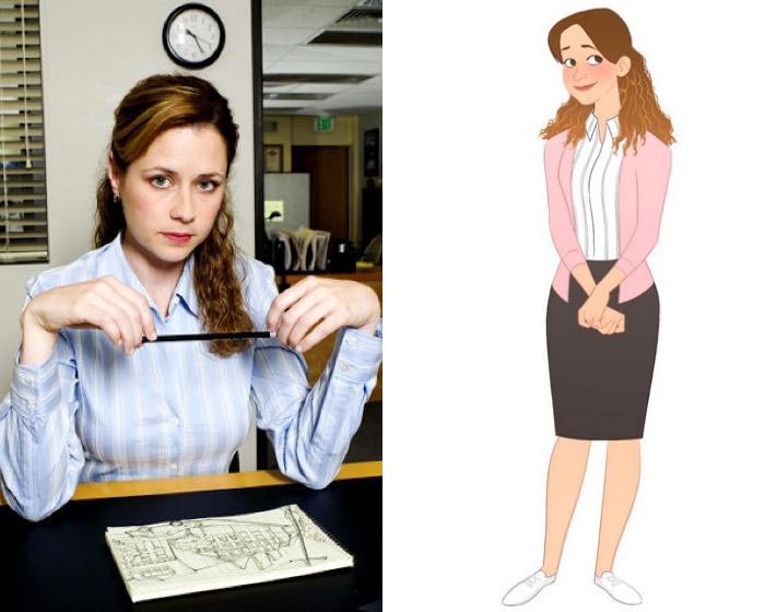 Если бы сериал «Офис» был мультфильмом, Мариса Ливингстон