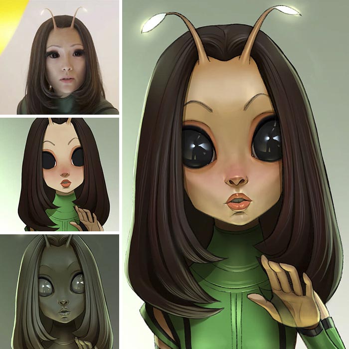 Этот художник превращает персонажей фильмов в мультфильмы, Си Дин, Xi Ding