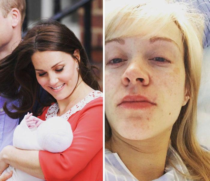 кейт миддлтон после родов, кейт миддлтон сразу после родов, кейт миддлтон родила