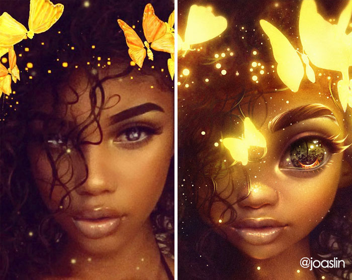 Художница превратила людей в персонажей диснеевских мультфильмов, Джослин, JoAsLiN 