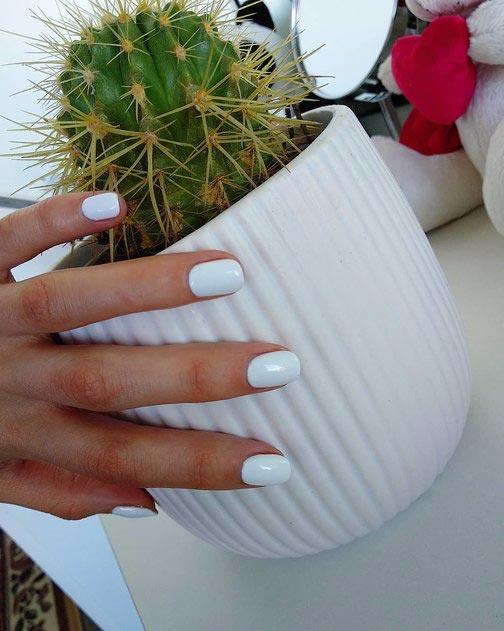 идеи маникюра с белым лаком, маникюр с белым лаком