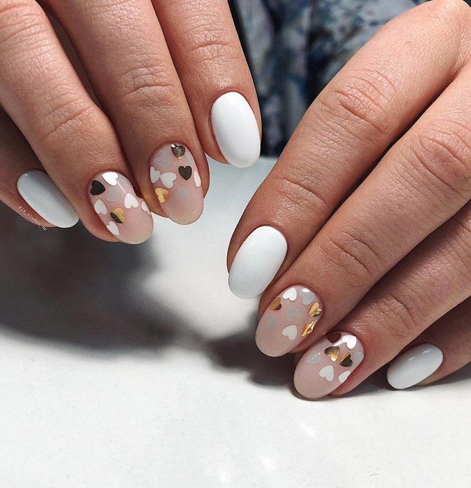 идеи маникюра с белым лаком, маникюр с белым лаком
