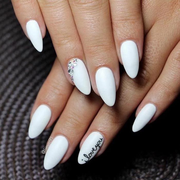 идеи маникюра с белым лаком, маникюр с белым лаком