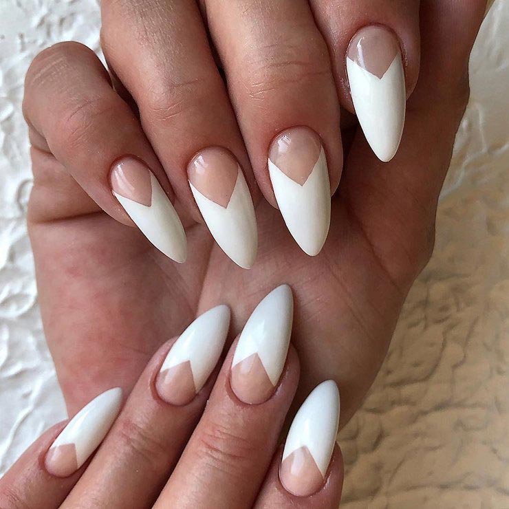 идеи маникюра с белым лаком, маникюр с белым лаком